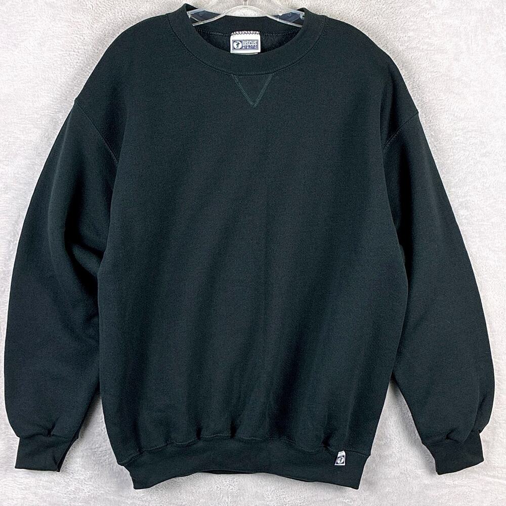 VTG Discus Athletic Sweatshirt Men L Faded Black V-Stitch Blank Preppy USA 90s